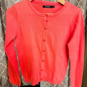 New Youth George Vibrant Pink Knit Cardigan